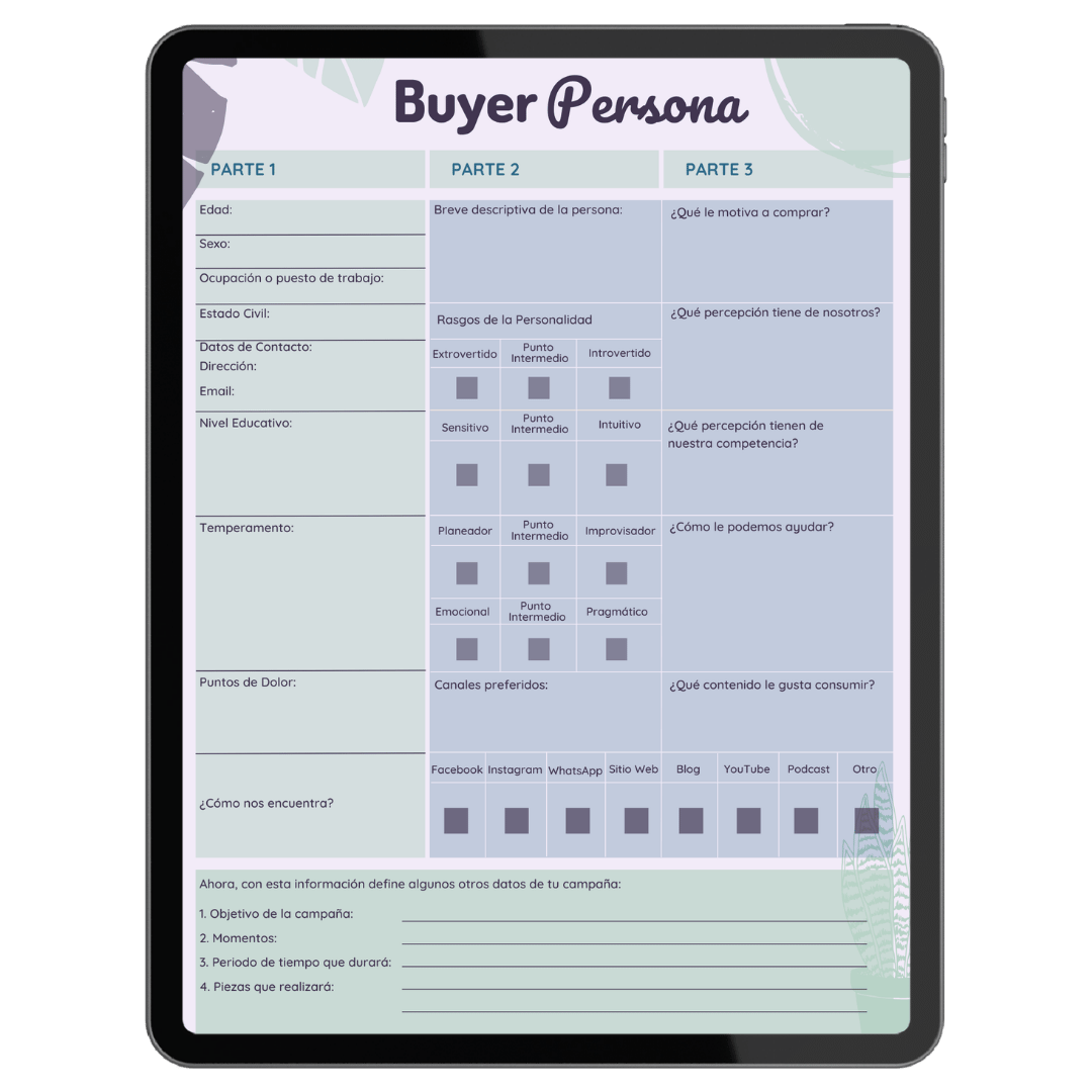 Plantilla Buyer Persona